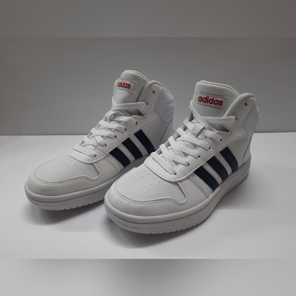 Adidas Hoops 2.0 Mid White Legend Ink (Size 4 men/ 5 women)